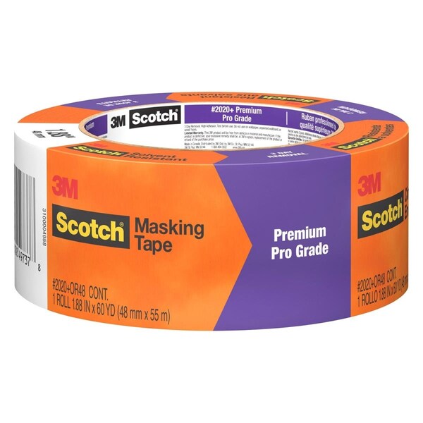 Defenseguard 2020-48TP 1.88 in. x 60 yards Orange Heavy Duty Masking Tape DE3551366 - main